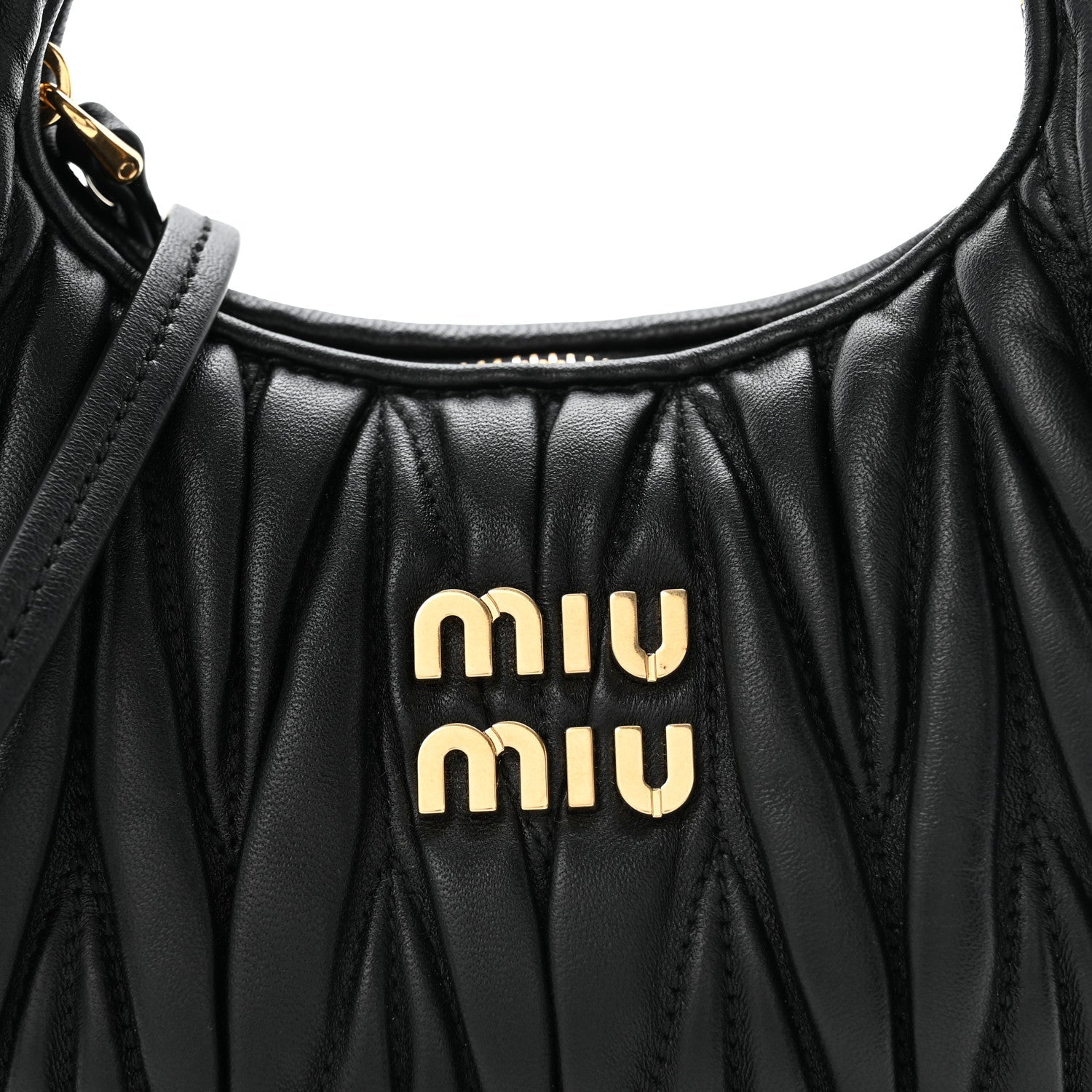 Nappa Matelasse Mini Wander Hobo Black
