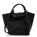 Supple Grained Calfskin Small Big Bag Black