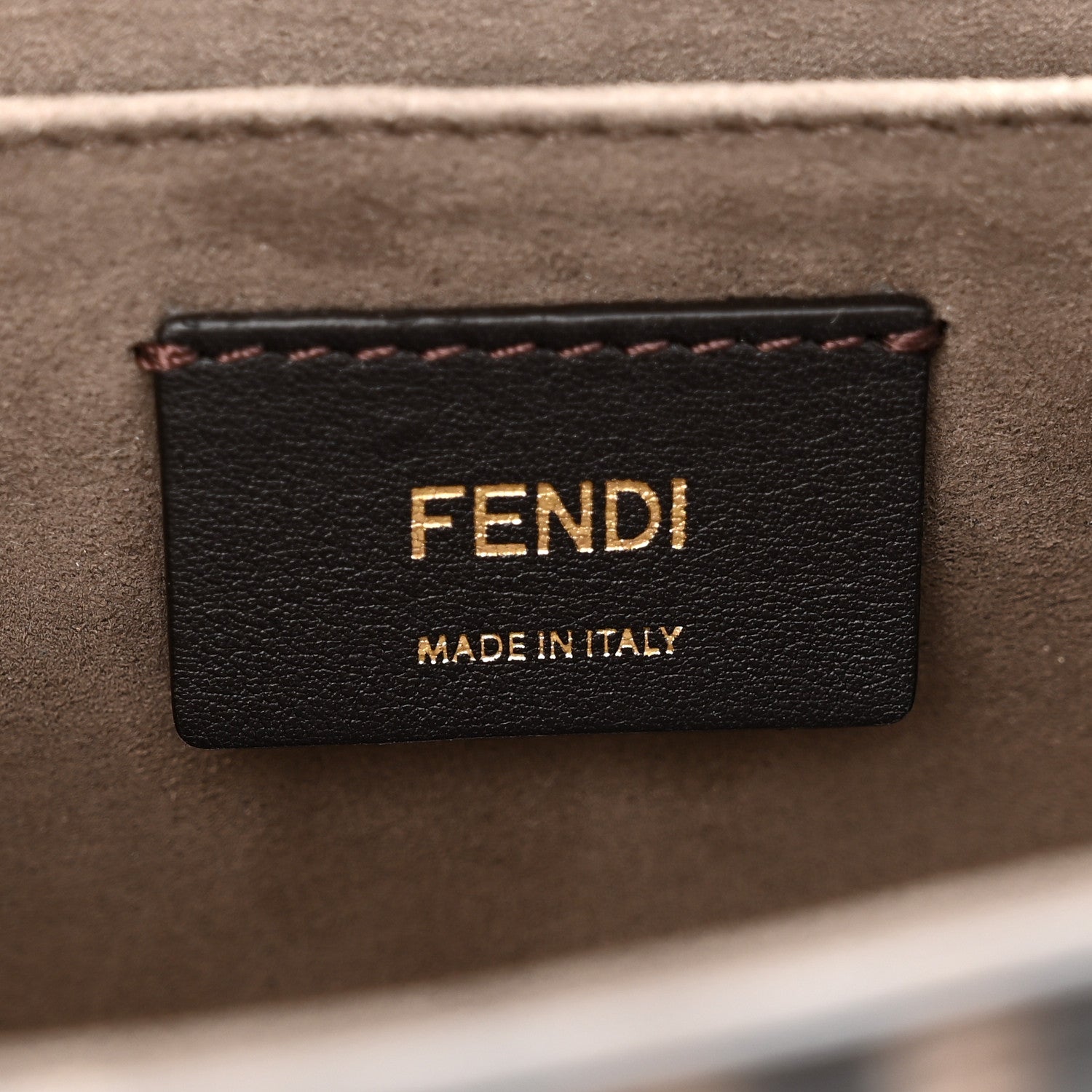 Vitello Century F is Fendi Bi-Color FF 1974 Embossed Kan I Shoulder Bag Fragola Maya Black