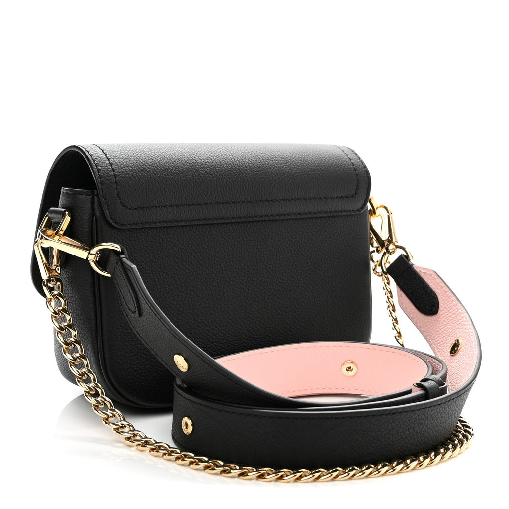 Grained Calfskin Lockme Tender Black