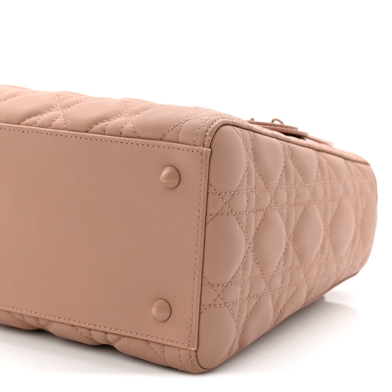 Ultra Matte Calfskin Cannage Medium Lady Dior Beige