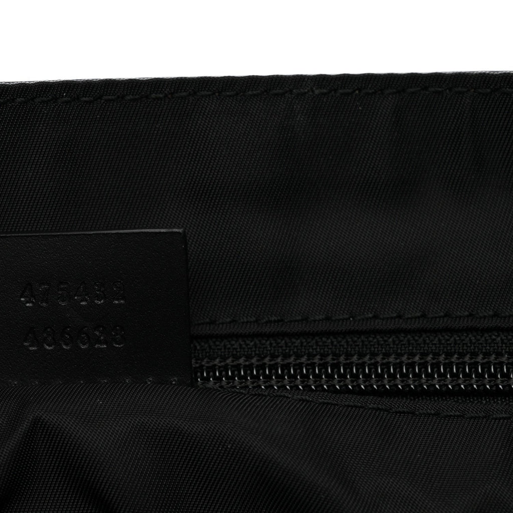 GG Supreme Monogram Web Flap Messenger Bag Black