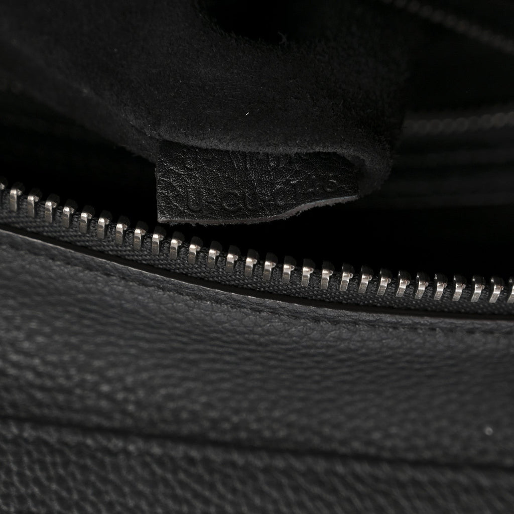 Drummed Calfskin Micro Luggage Black