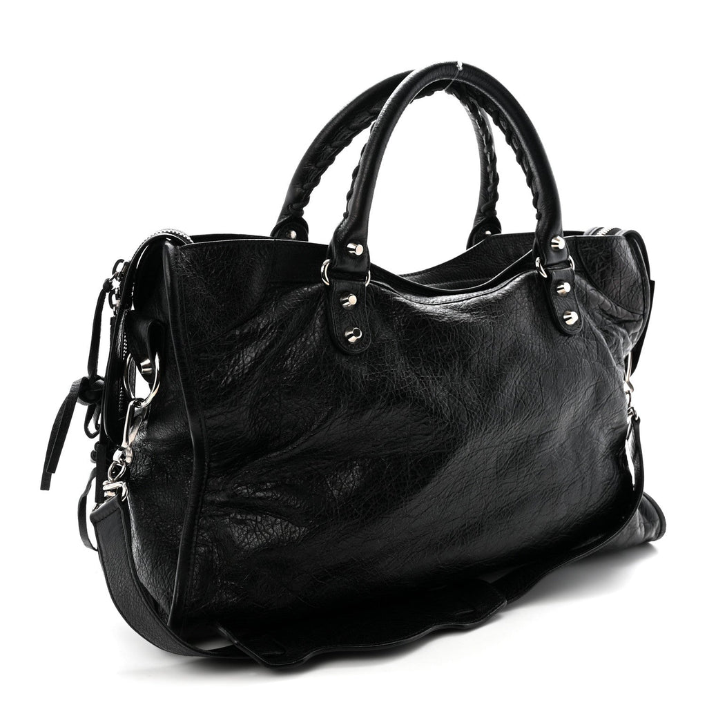 Agneau Classic Silver Hardware City Black