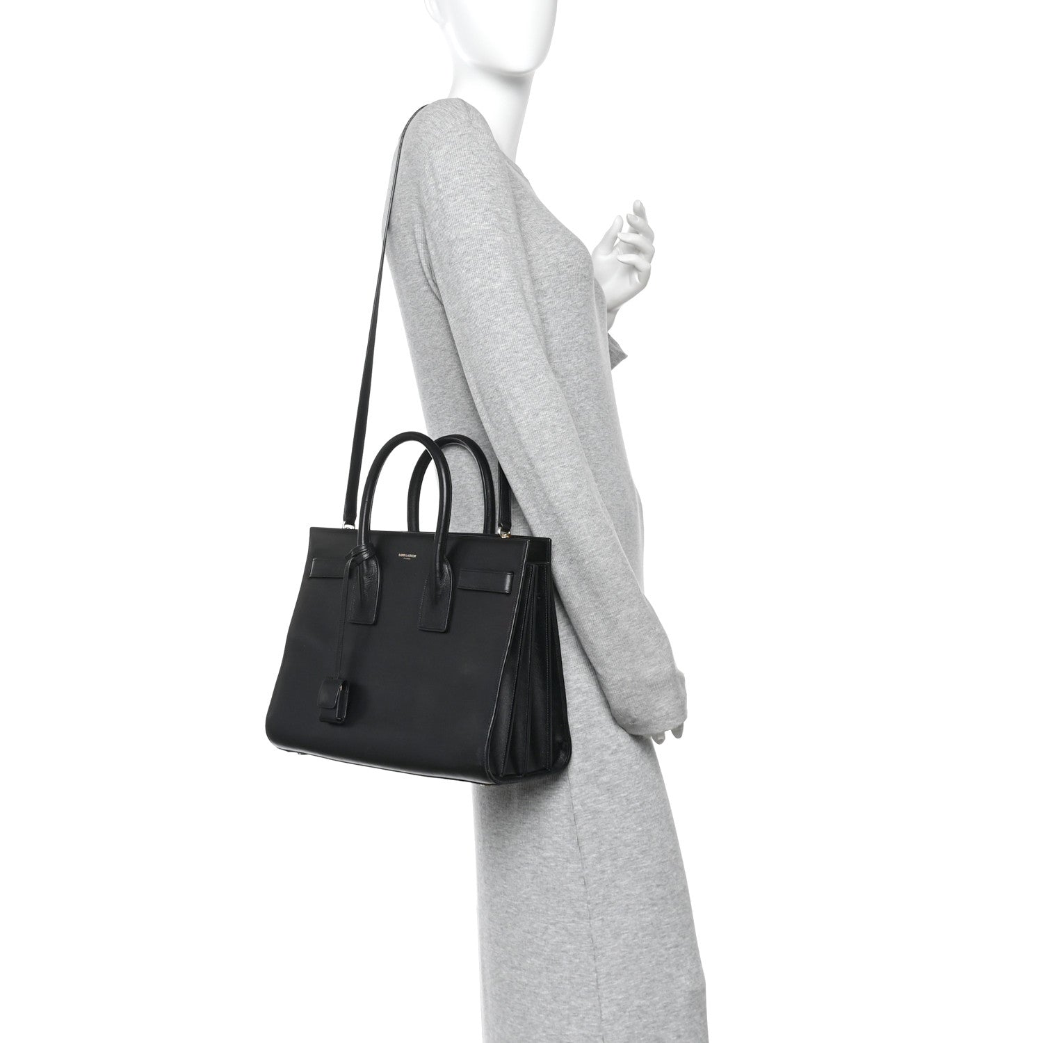 Calfskin Small Sac De Jour Black