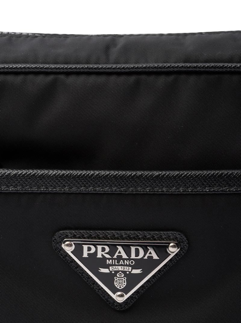 Prada Men Shoulder Bag In Re-Nylon And Saffiano