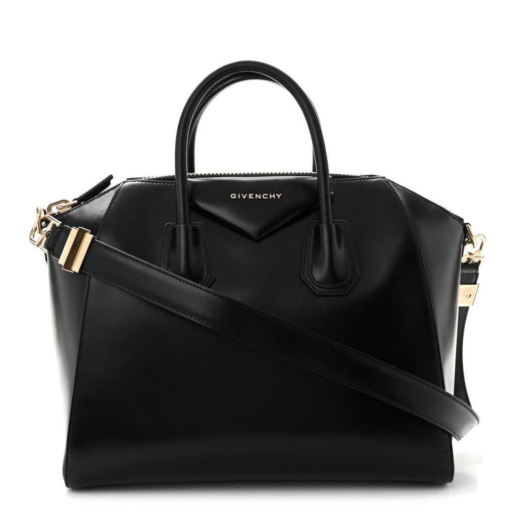 Shiny Lord Calfskin Medium Antigona Black