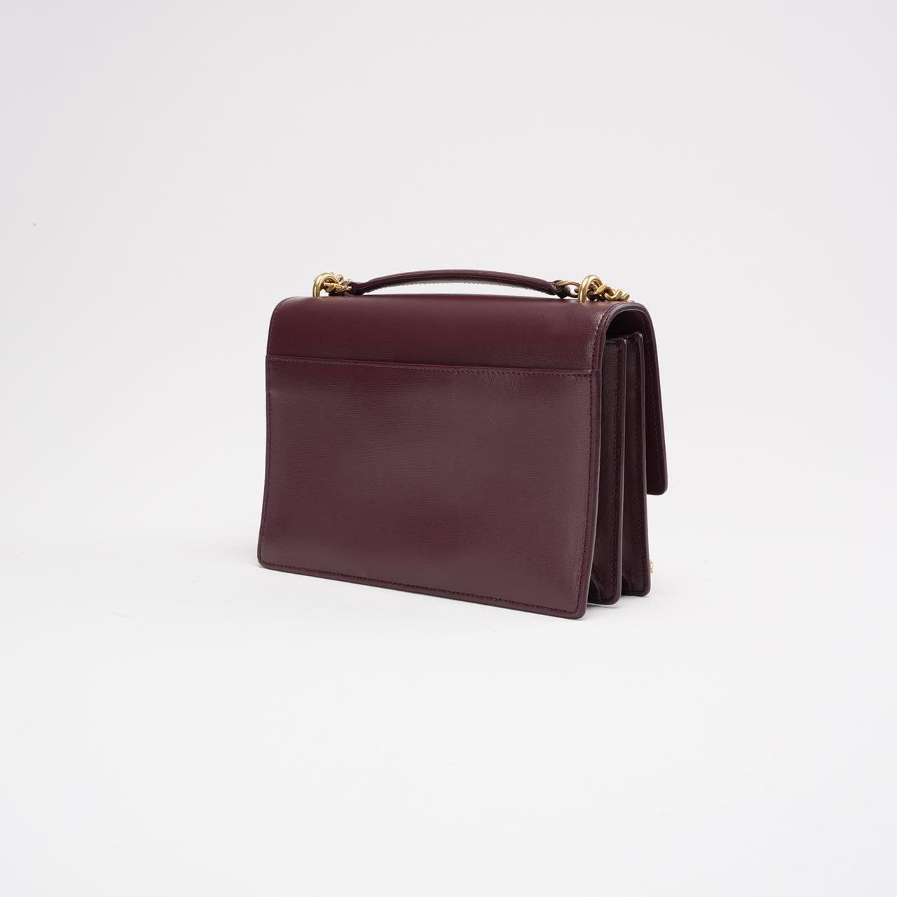 Saint Laurent Burgundy Calfskin Medium Monogram Sunset 2018