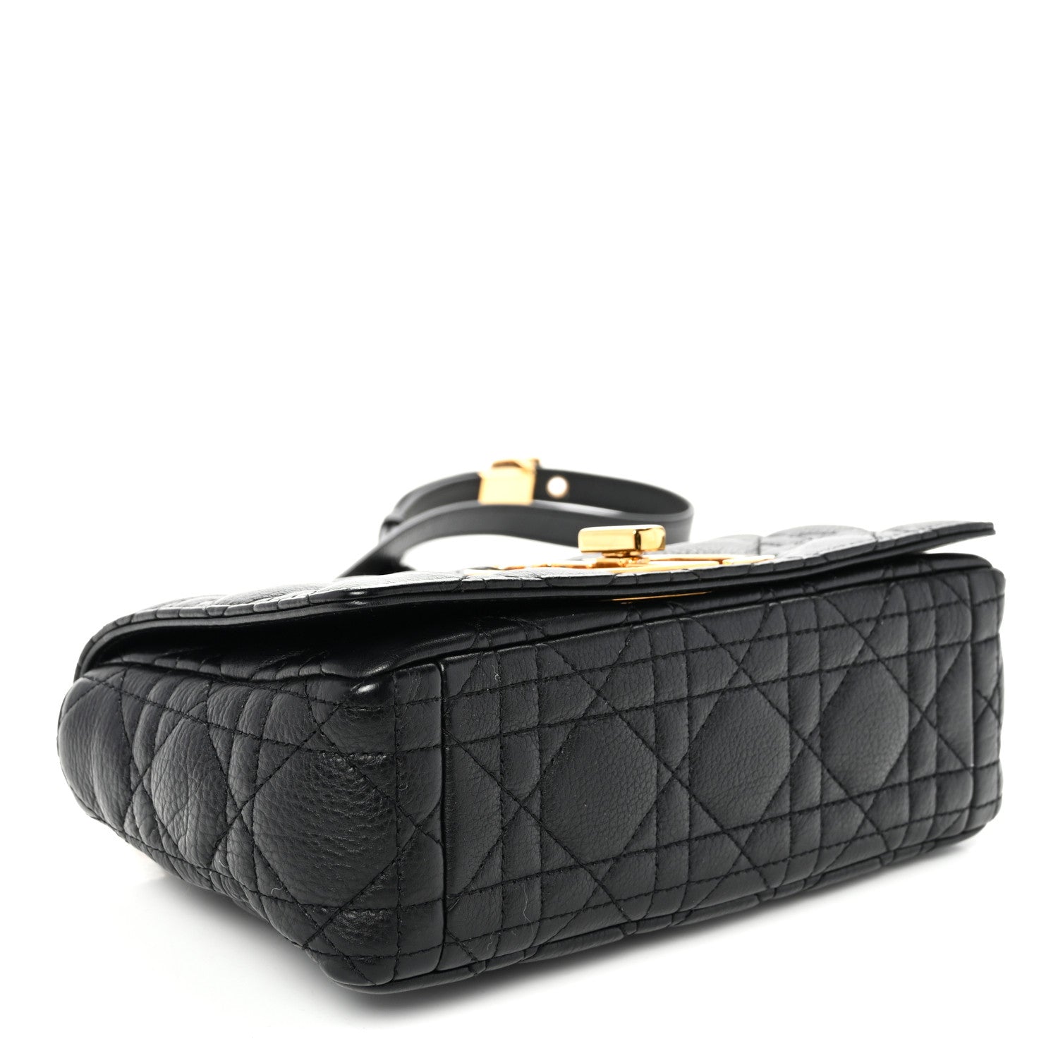 Calfskin Cannage Small Caro Bag Black