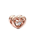Pandora Moments 14K Rose Gold Plated Cz Charm