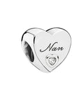 Pandora Silver Cz Nan's Love Charm