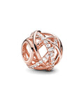 Pandora Moments 14K Rose Gold Plated Cz Charm