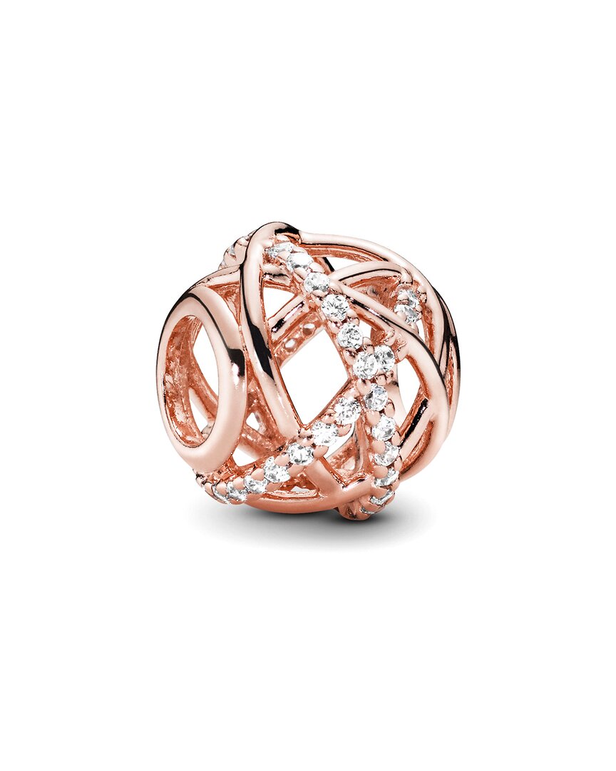 Pandora Moments 14K Rose Gold Plated Cz Charm