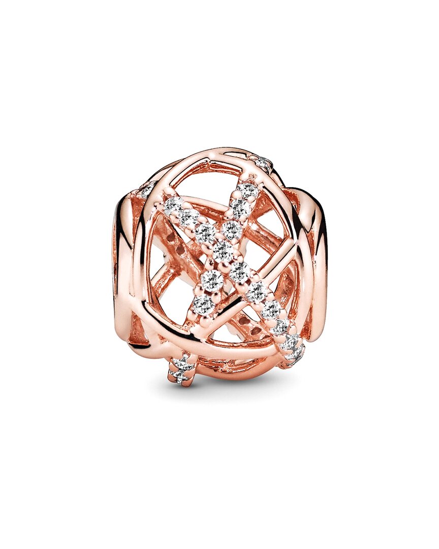 Pandora Moments 14K Rose Gold Plated Cz Charm