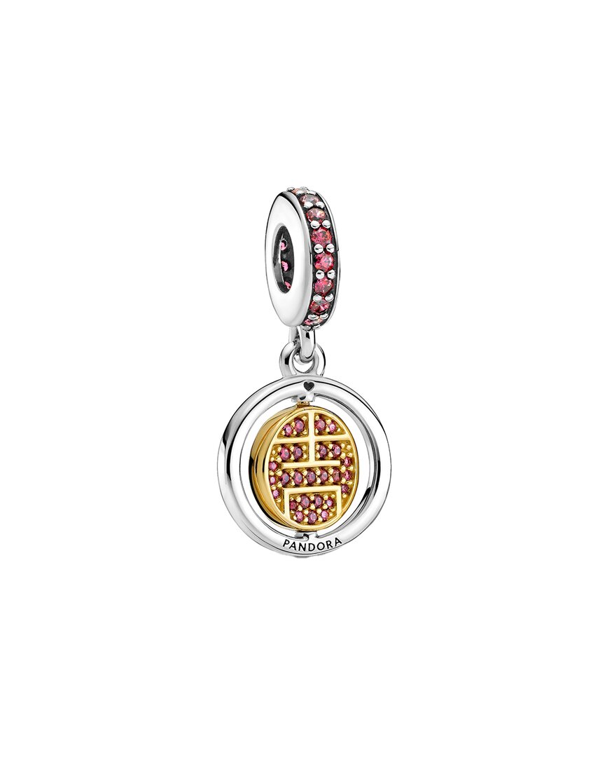Pandora Moments Silver & 14K Plated Cz Charm