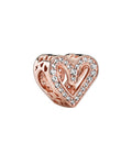 Pandora Moments 14K Rose Gold Plated Cz Charm