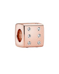 Pandora Moments 14K Rose Gold Plated Cz Charm