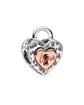 Pandora Moments Silver & 14K Rose Gold Plated Charm