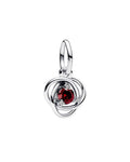 Pandora Moments Silver Cz Red Eternity Circle Dangle Charm