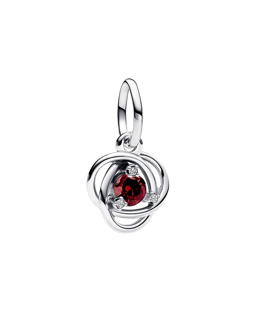 Pandora Moments Silver Cz Red Eternity Circle Dangle Charm