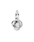Pandora Moments Silver White Eternity Circle Dangle Charm