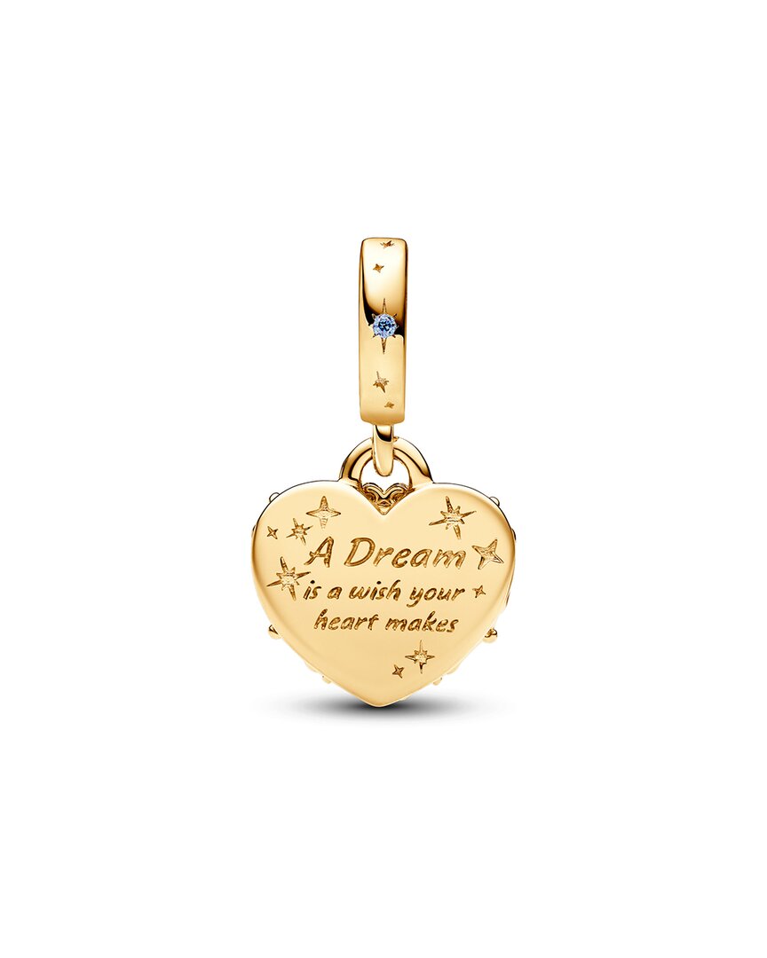 Pandora X Disney Gold Plated Disney Cinderella's Carriage & Heart Dangle Charm