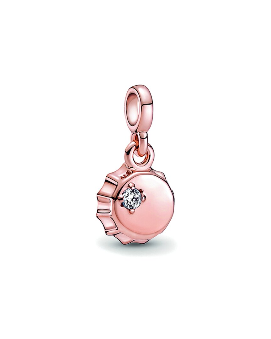 Pandora Me 14K Rose Gold Plated Cz Bottle Cap Mini Dangle Charm