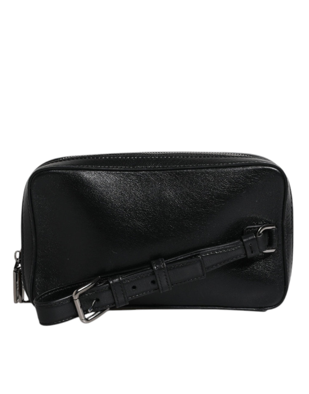Dolce & Gabbana Black Leather LED Logo Wrist Strap Clutch Women's Bag ( )
