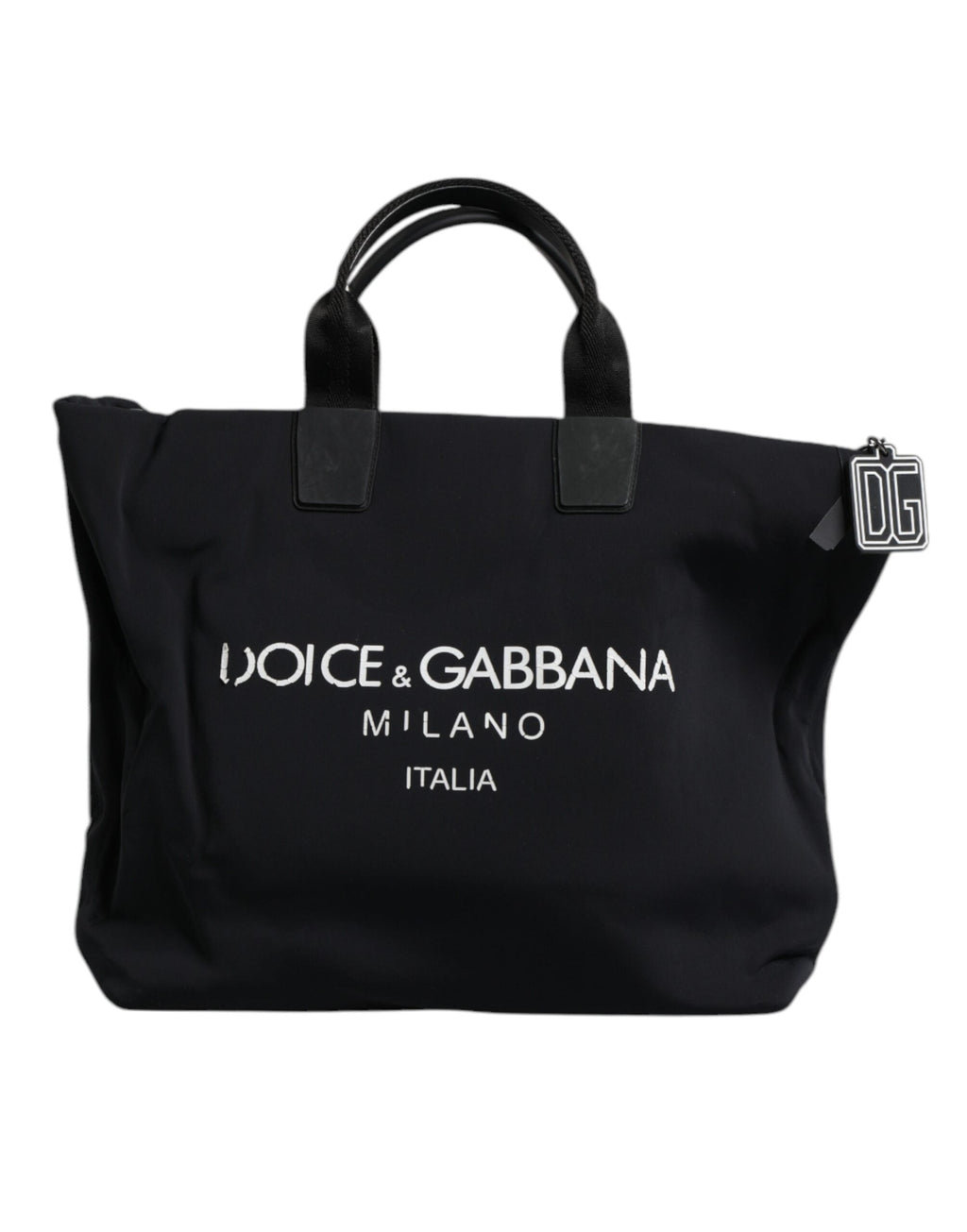Dolce & Gabbana Black Canvas DG Logo Women Shopping Hand Tote Women's Bag ( )