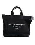 Dolce & Gabbana Black Canvas DG Logo Women Shopping Hand Tote Women's Bag ( )