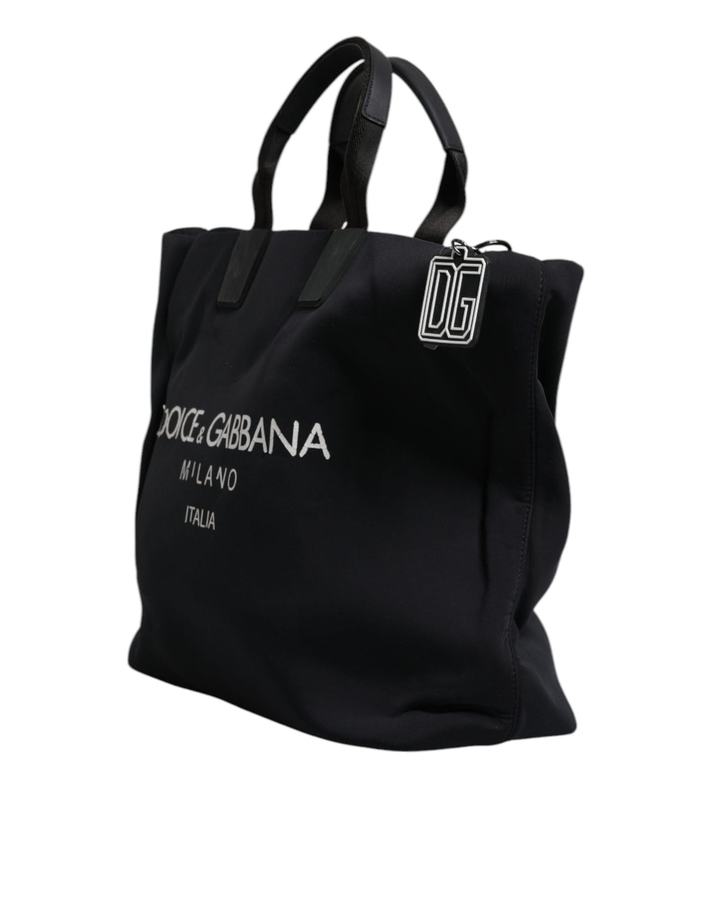 Dolce & Gabbana Black Canvas DG Logo Women Shopping Hand Tote Women's Bag ( )