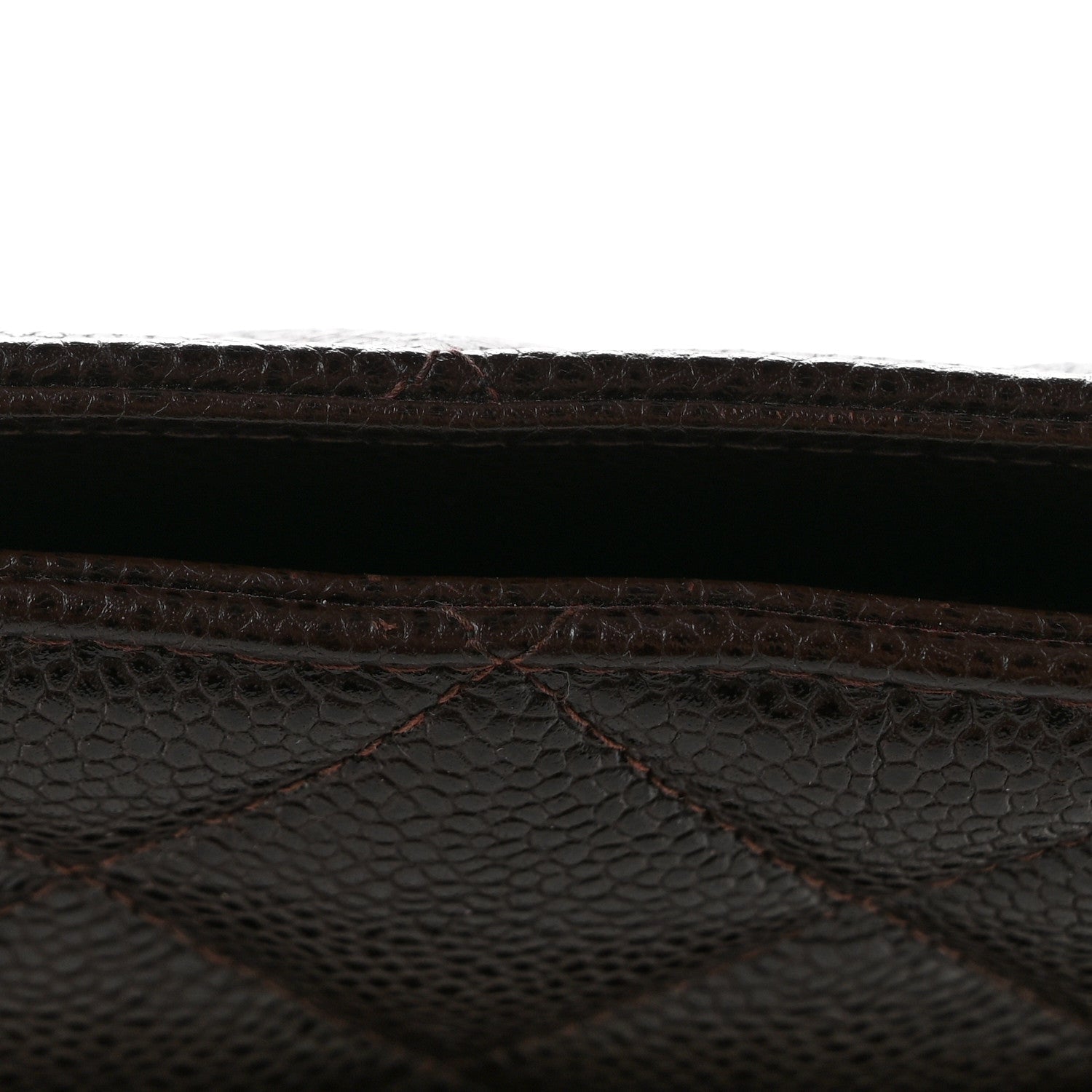 Caviar Quilted Medallion Tote Dark Brown