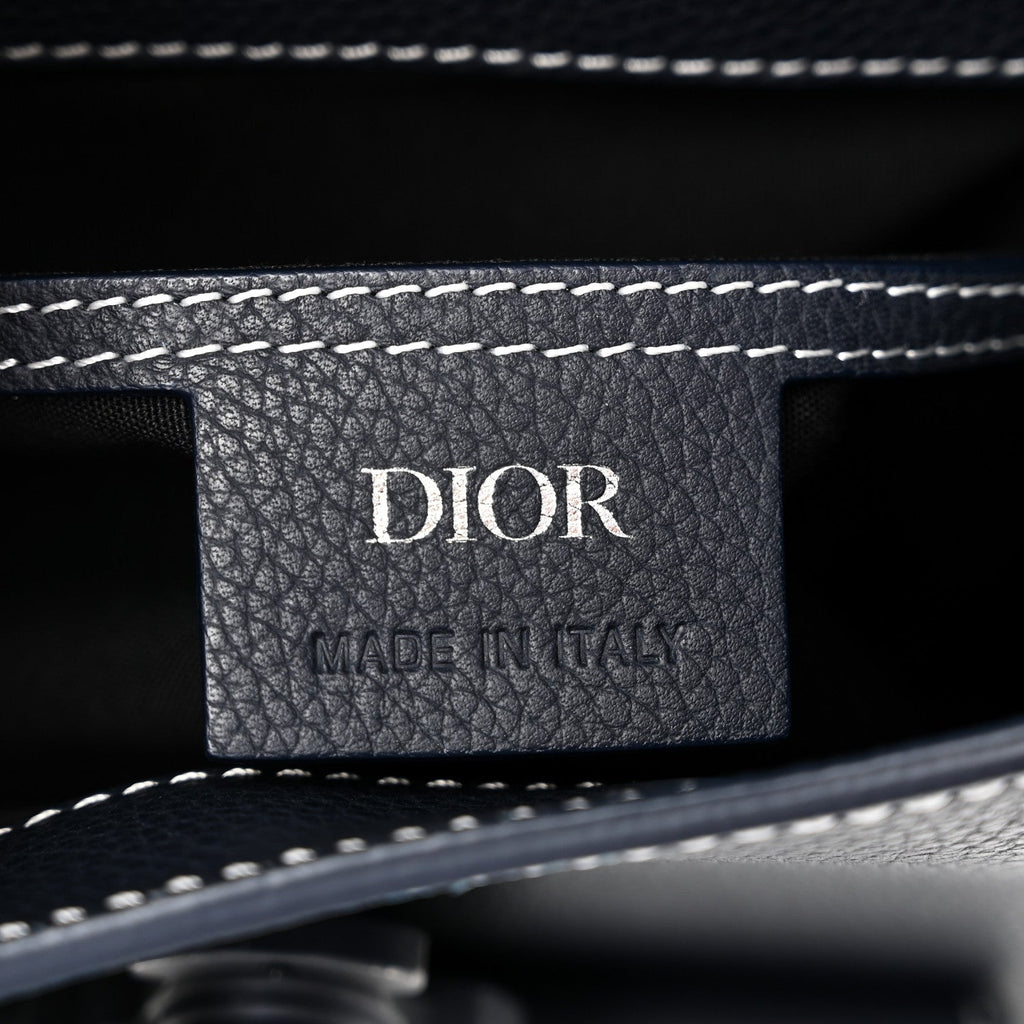 Grained Calfskin Mini Gallop Sling Bag Navy Blue