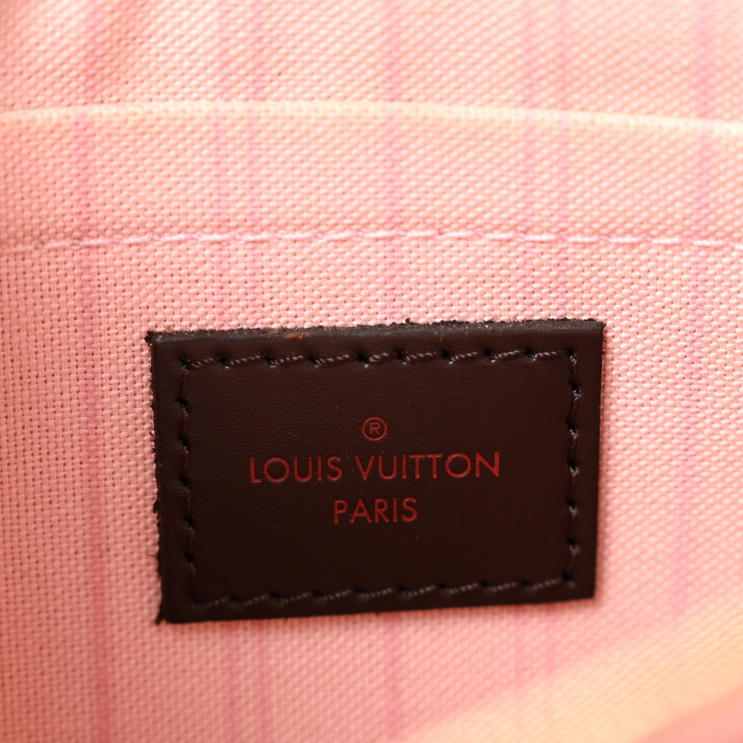 Damier Ebene Neverfull MM GM Pochette Rose Ballerine