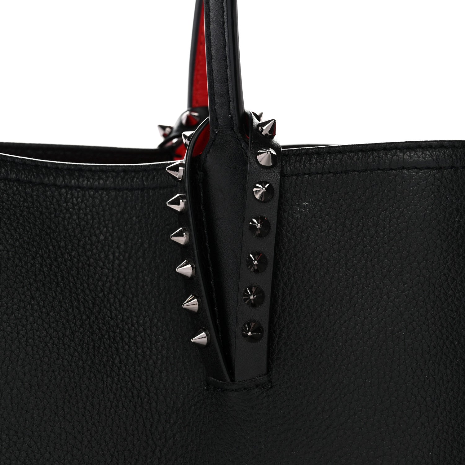 Calfskin Spikes East West Cabata Tote Black