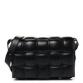 Nappa Maxi Intreccio Padded Cassette Crossbody Bag Black
