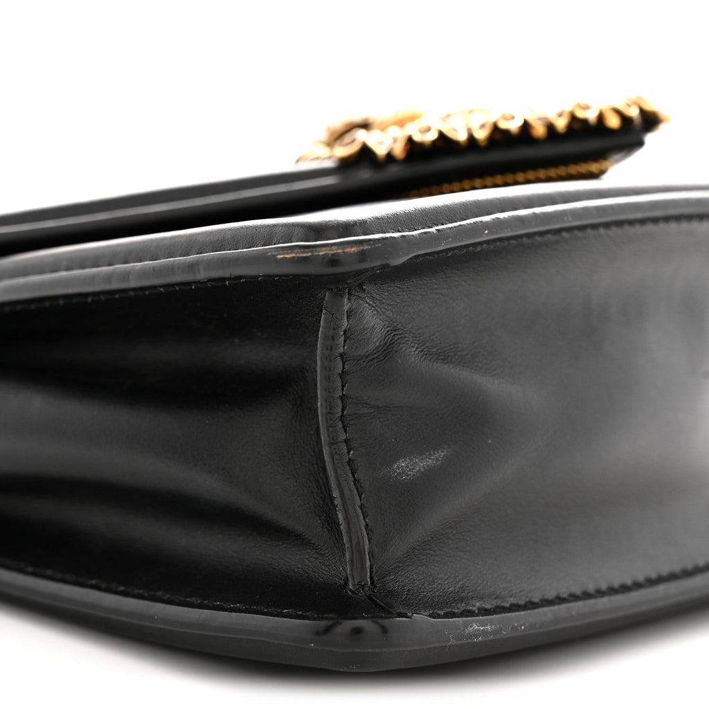Smooth Calfskin Small Devotion Envelope Top Handle Bag Black