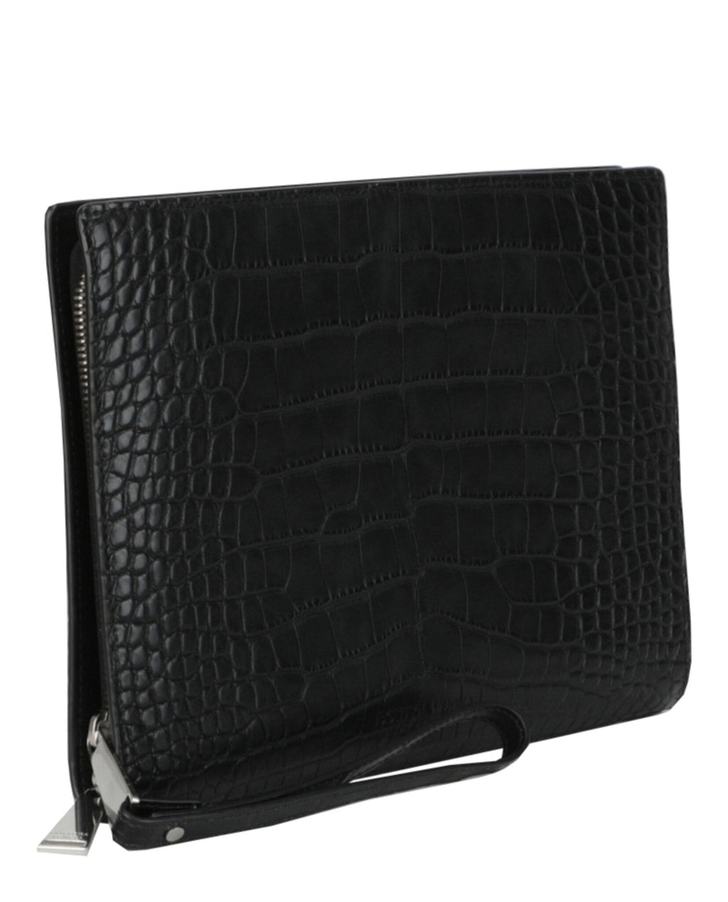 Bottega Veneta Mens Alligator Leather Clutch