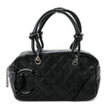Calfskin Quilted Small Cambon Bowler Black