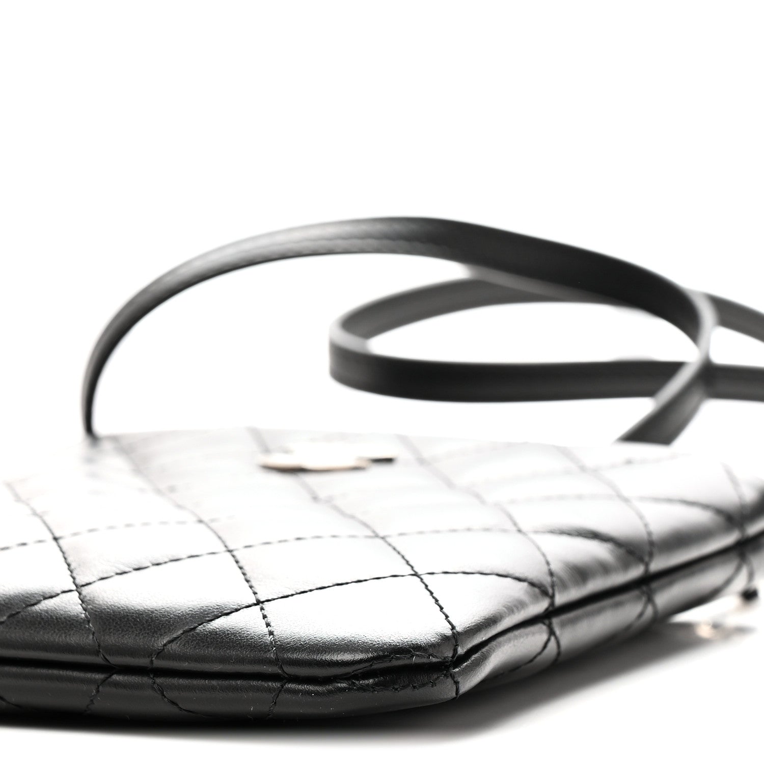Lambskin Quilted Crossbody Bag Black
