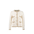 Chanel Size 34 Tweed Jacket White/Gold