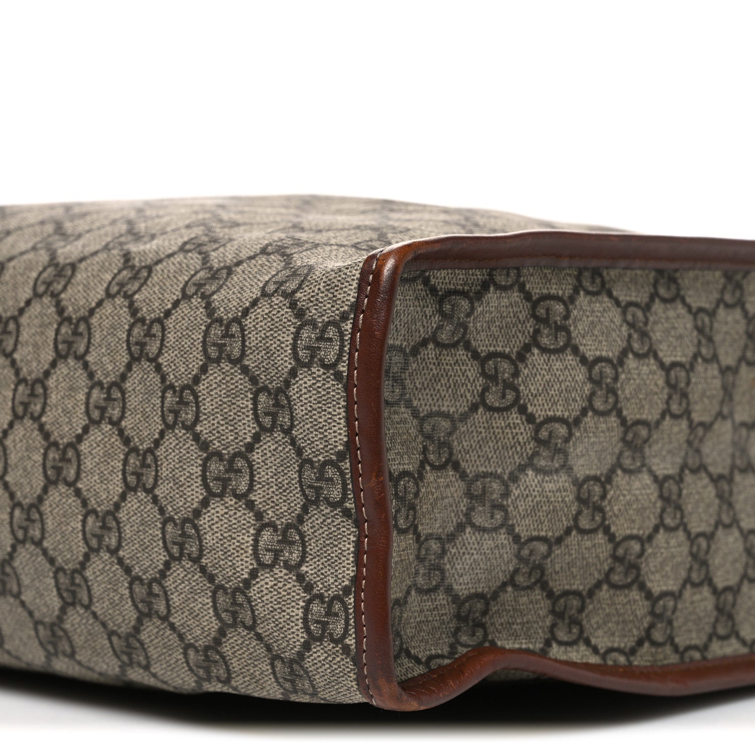 GG Plus Monogram Small Signature Web Loop Vertical Tote Light Brown