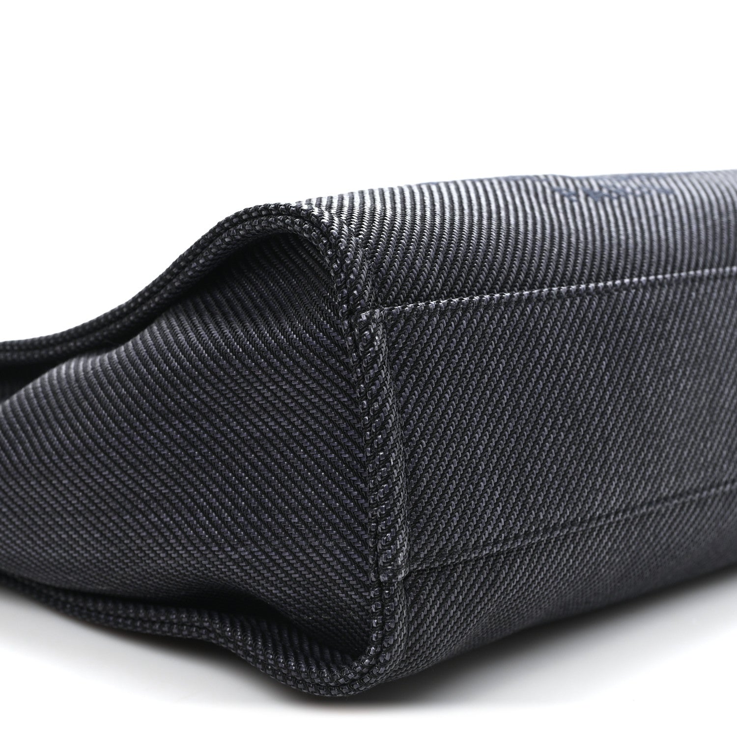Mixed Fibers Calfskin Small Deauville Tote Black
