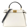 Cuoio Romano Selleria Tri-color Mini Peekaboo Iconic Satchel White Indaco Saddler