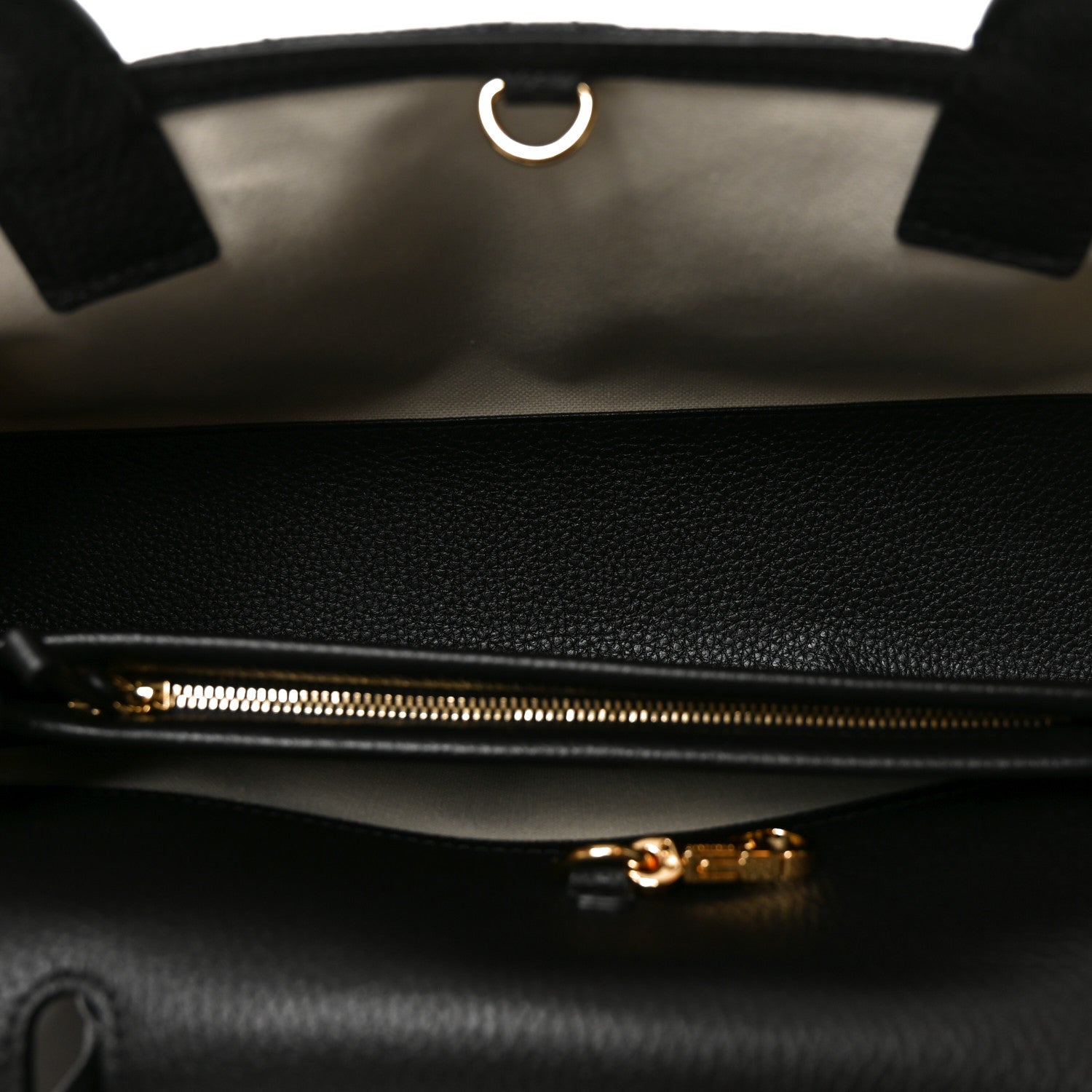 Grained Calfskin Urban Essentials Small Shopping Bag Black