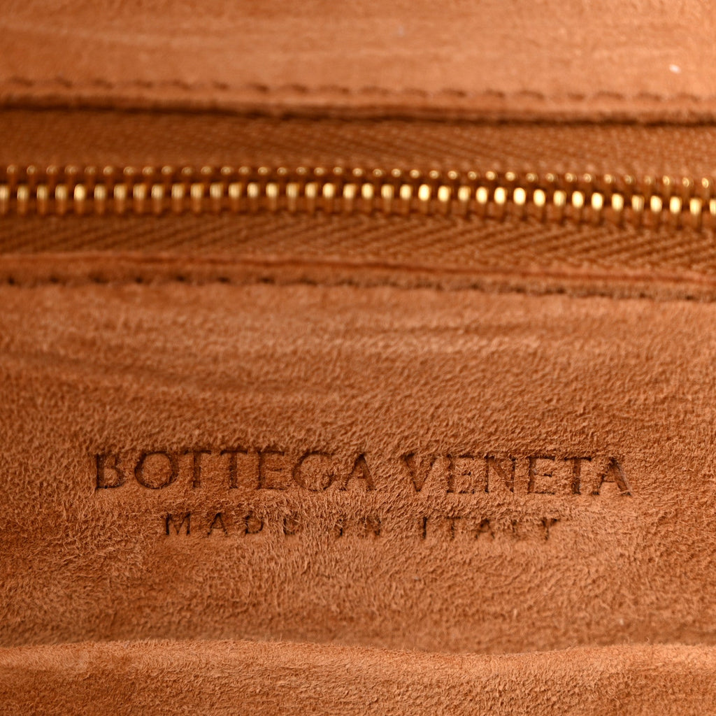 Grained Calfskin Maxi Intrecciato Small Arco Pine Green