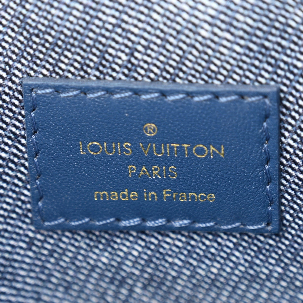 Lambskin Embossed Monogram Coussin PM Denim Blue