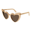 Saint Laurent Sunglasses Geometric Full Rim, Havana Frame and Grey Lens SL181LOULOU006