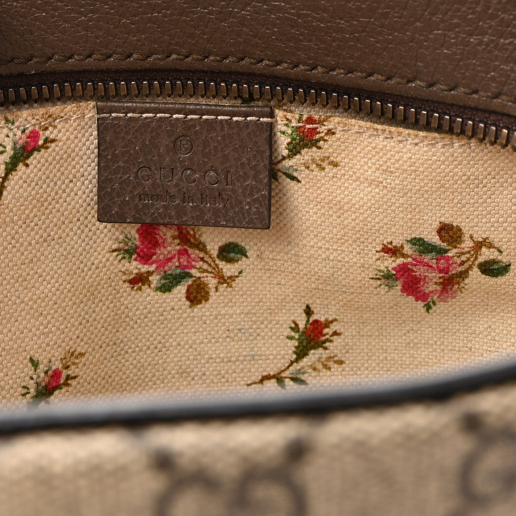 GG Supreme Monogram Web Neo Vintage Shoulder Bag Beige New Acero Crop