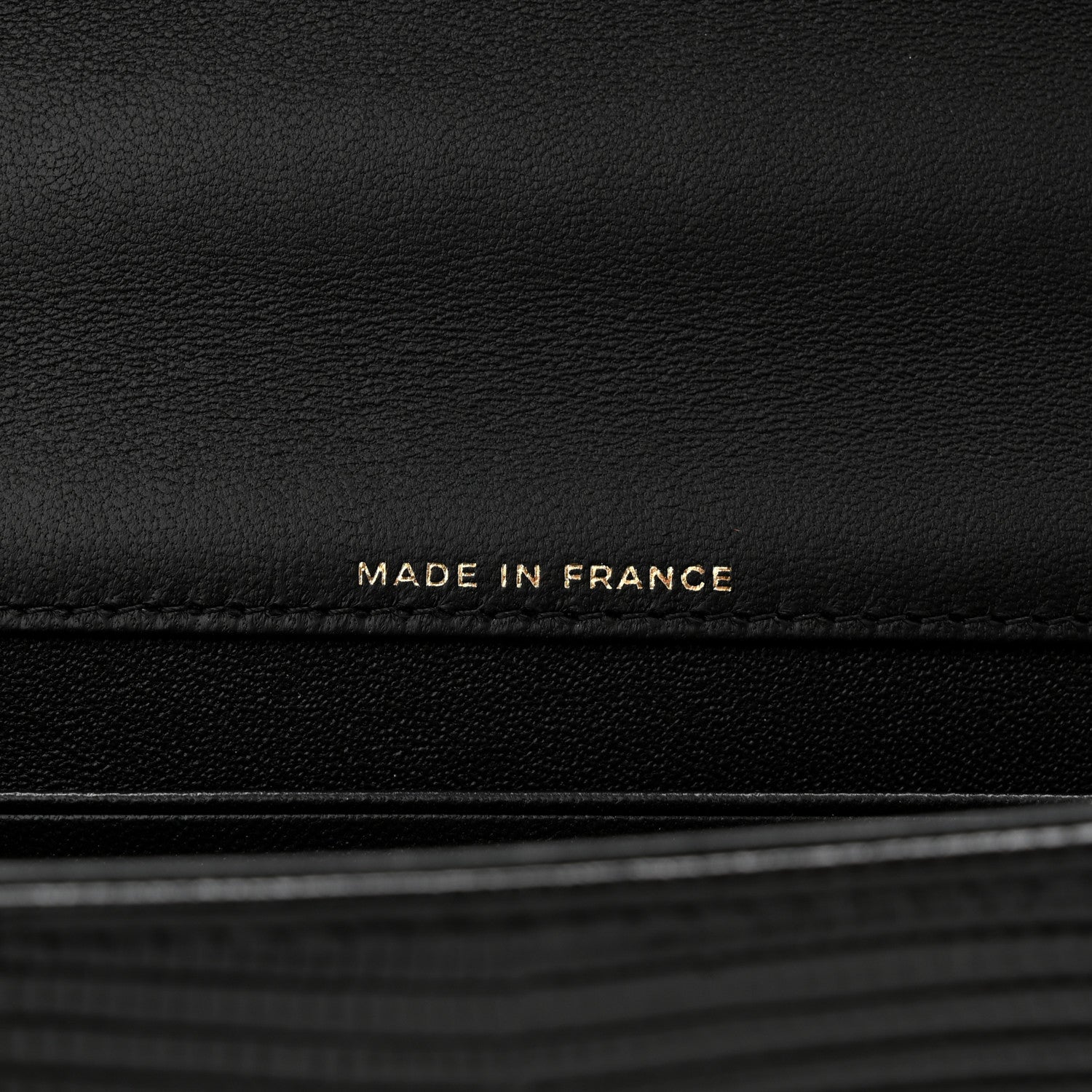 Calfskin Lizard Embossed Top Handle Clutch With Chain Black